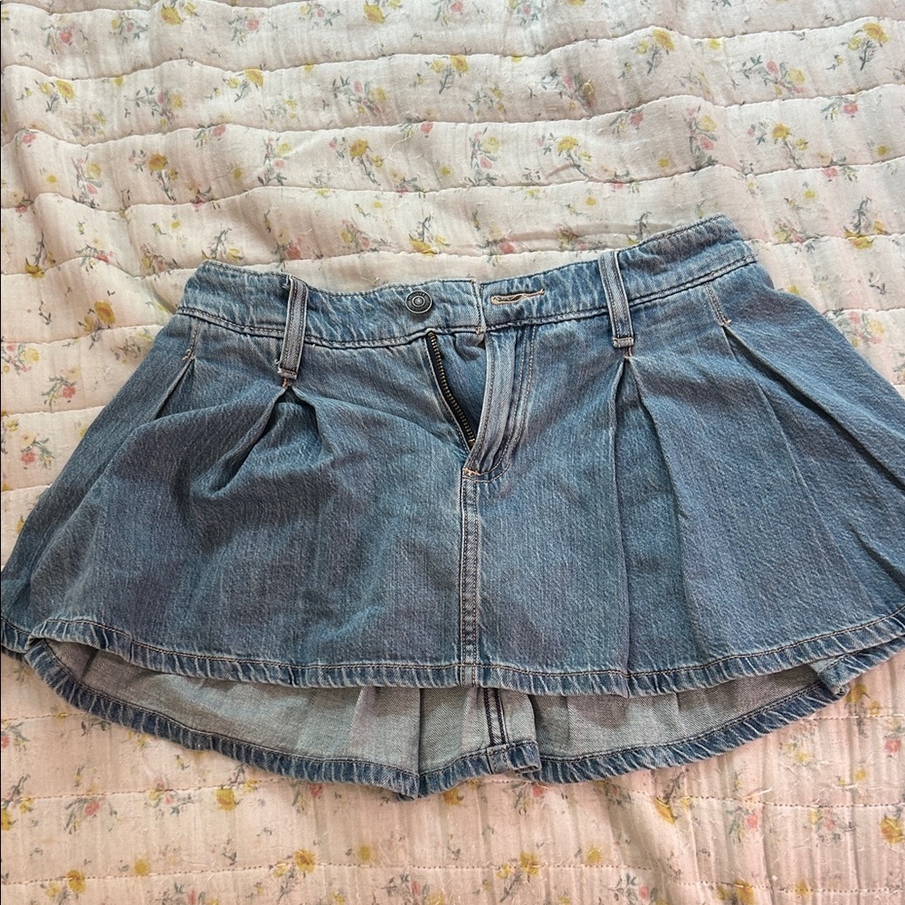 Hollister Blue Denim Skirt